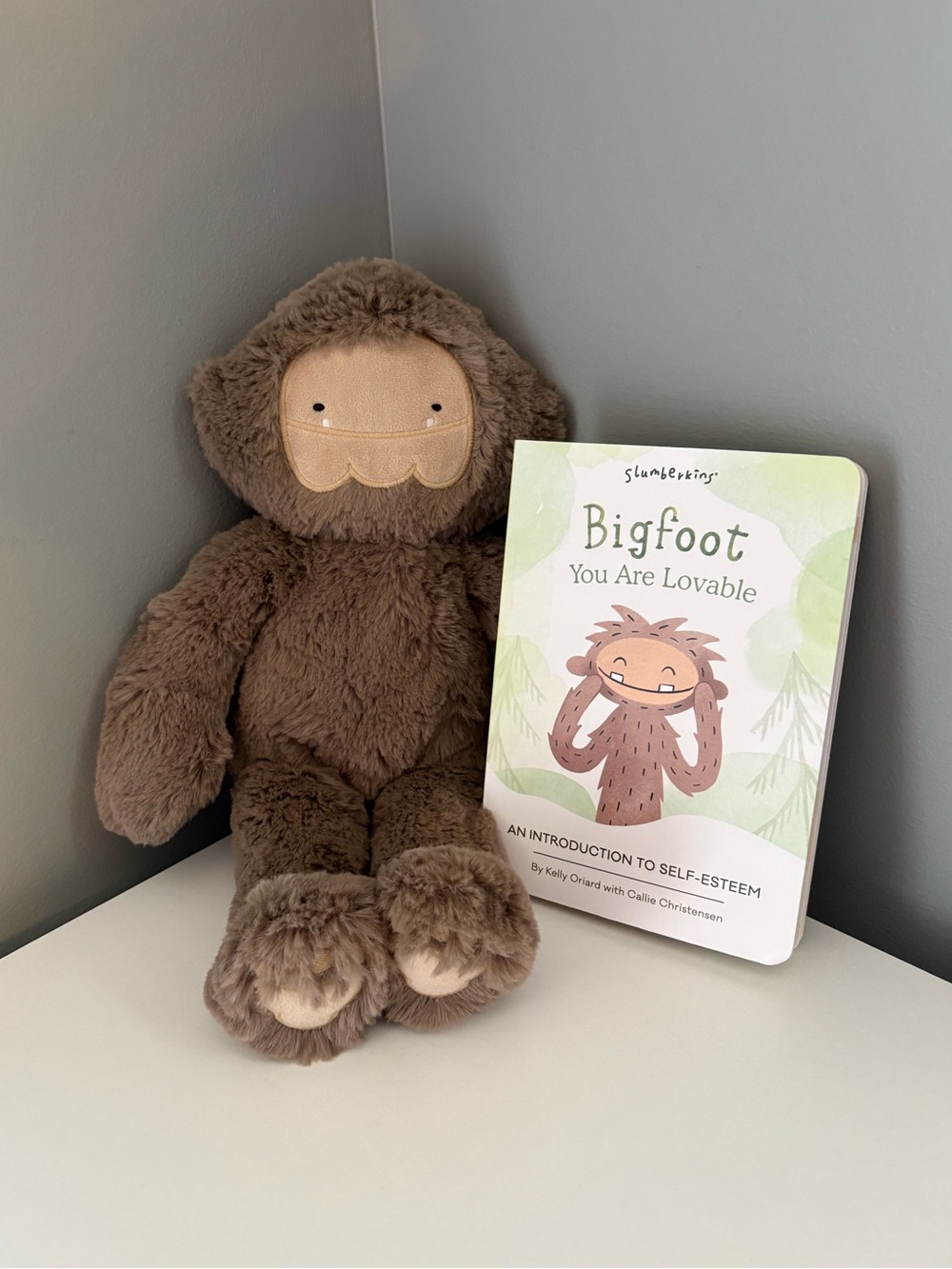 Slumberkins Bigfoot Self-Esteem Plush & Book Kin Set You Are Lovable NWOT